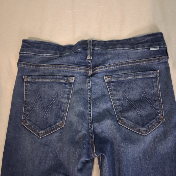 Mother Denim The Looker Two Step Ankle Fray Jean In Skunk At The Tea Party Sz 28 - Picture 16 of 16